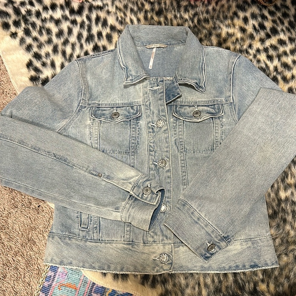 Free People denim jacket.